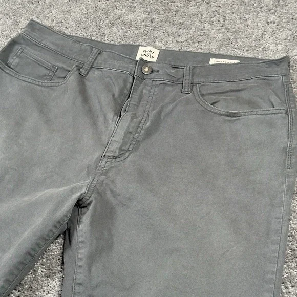 Flint and Tinder Pants Mens 36x34 Gray Tapered Fit Stretch Chino Casual Outdoor - Picture 1 of 11